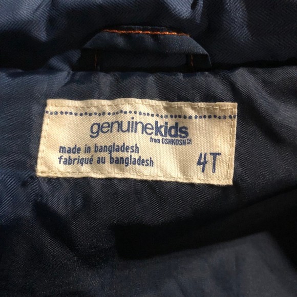 Toddle sz 4T Puffer Vest by Genuine Kids for Oshkosh in Navy Blue 2 Tone - Picture 7 of 8